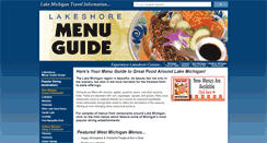 Desktop Screenshot of lakeshoremenuguide.com