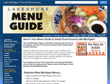 Tablet Screenshot of lakeshoremenuguide.com